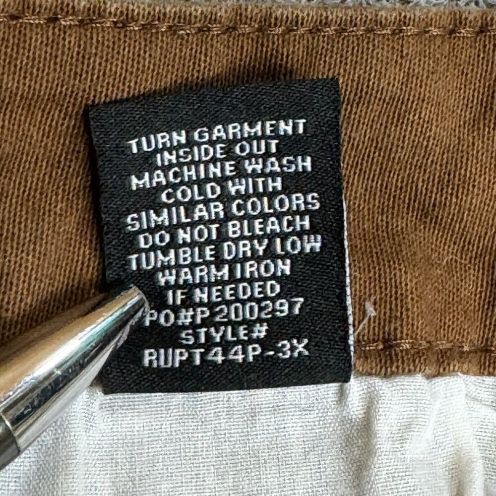Almost Famous Patchwork Denim Jeans Womens Size 11 Brown Tan Raw Edge High Rise - Picture 14 of 14